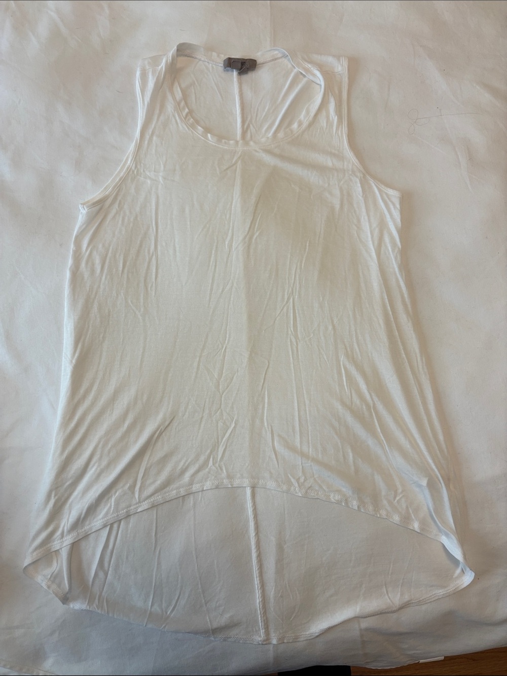 Helmut Lang White Sleeveless Tank Top